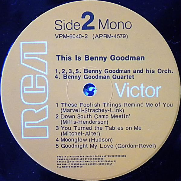 Benny Goodman And His Orchestra - This Is Benny Goodman | RCA Victor (VPM-6040) - 6