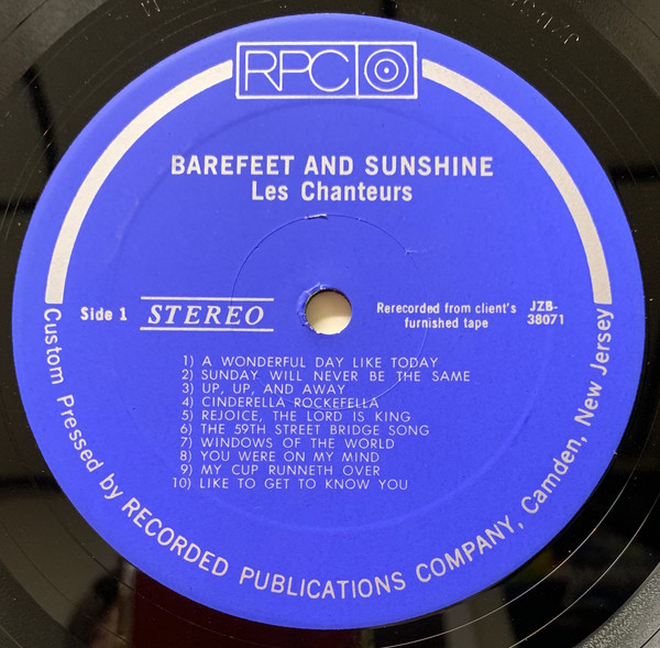 descargar álbum Les Chanteurs - Barefeet And Sunshine