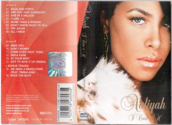 Aaliyah – I Care 4 U (2003, Cassette) - Discogs