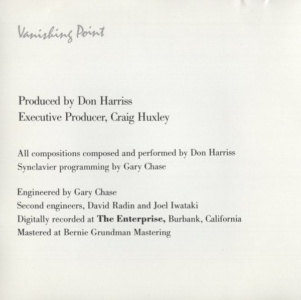descargar álbum Don Harriss - Vanishing Point