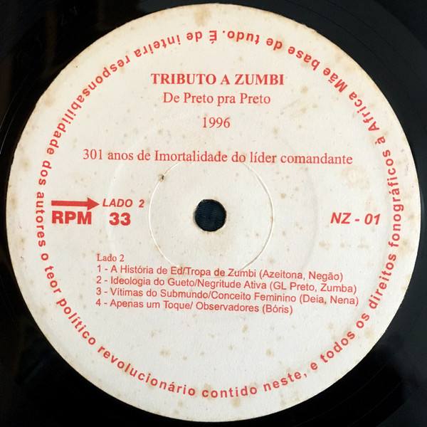 descargar álbum Various - Tributo A Zumbi De Preto Pra Preto