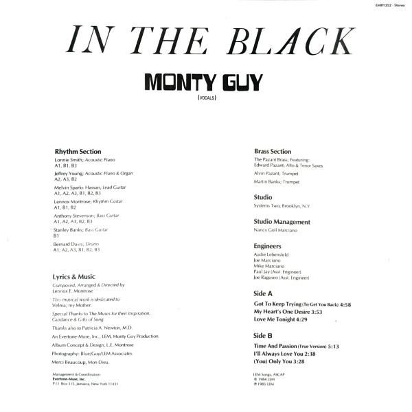 télécharger l'album Monty Guy - In The Black