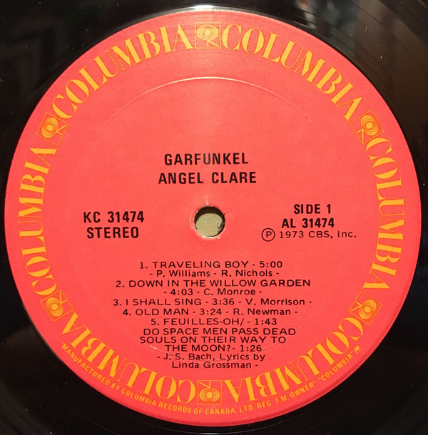 Garfunkel - Angel Clare | Columbia (KC 31474) - 3