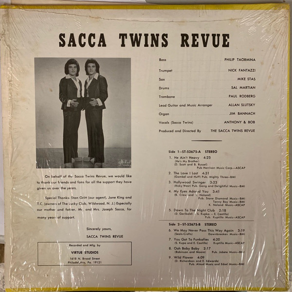 descargar álbum Sacca Twins Revue - Hes MyBrother