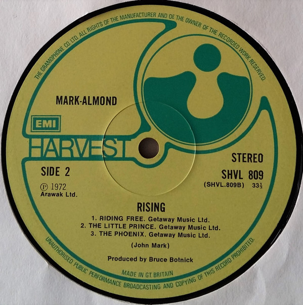 Mark-Almond - Rising | Harvest (SHVL 809) - 5