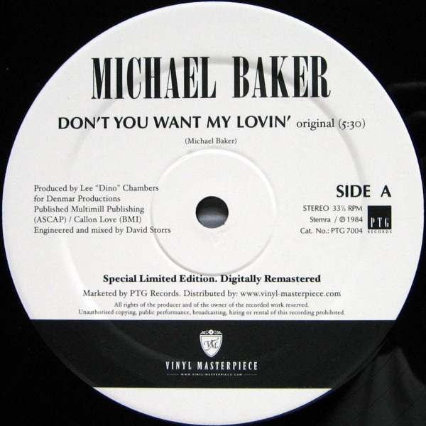 Michael Baker – Don't You Want My Lovin' (Vinyl) - Discogs