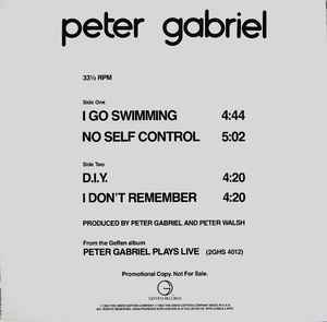 Peter Gabriel - Selections From "Peter Gabriel Plays Live" album cover