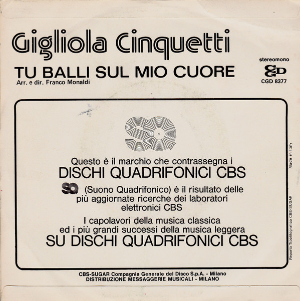 Album herunterladen Gigliola Cinquetti - Tu Balli Sul Mio Cuore