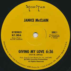 Janice McClain - Giving My Love album cover