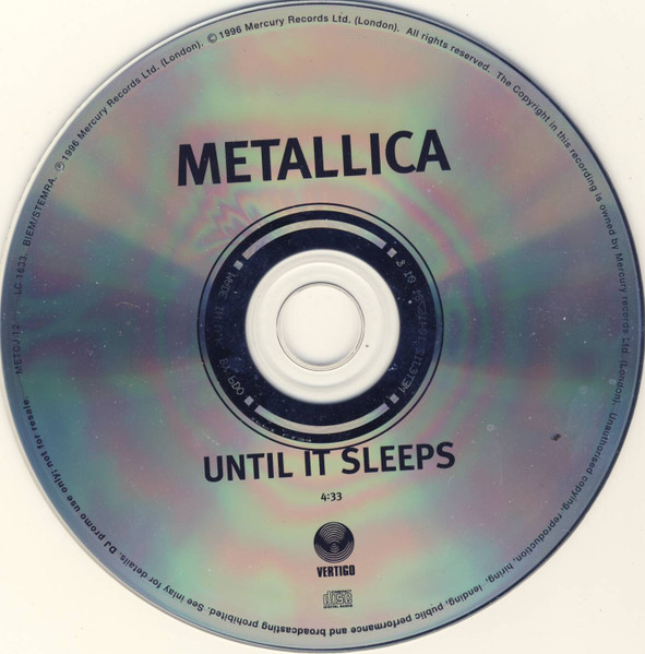 Metallica – Until It Sleeps (1996, CD) - Discogs