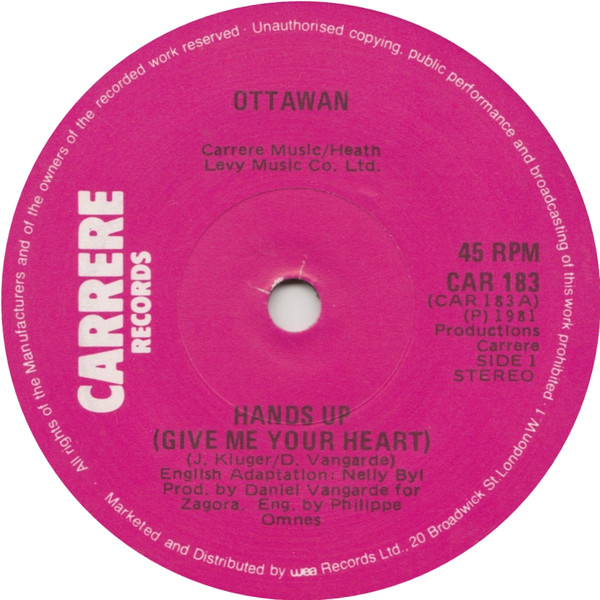 Ottawan – Hands Up = Manos Arriba (1981, Vinyl) - Discogs