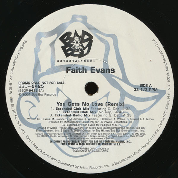 Faith Evans – You Gets No Love (2001, Vinyl) - Discogs