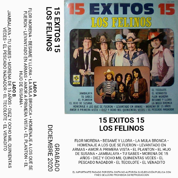 Los Felinos – 15 Exitos (1984, Dolby, Cassette) - Discogs