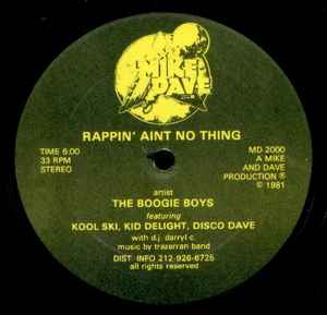 The Boogie Boys* - Rappin' Aint No Thing: 12