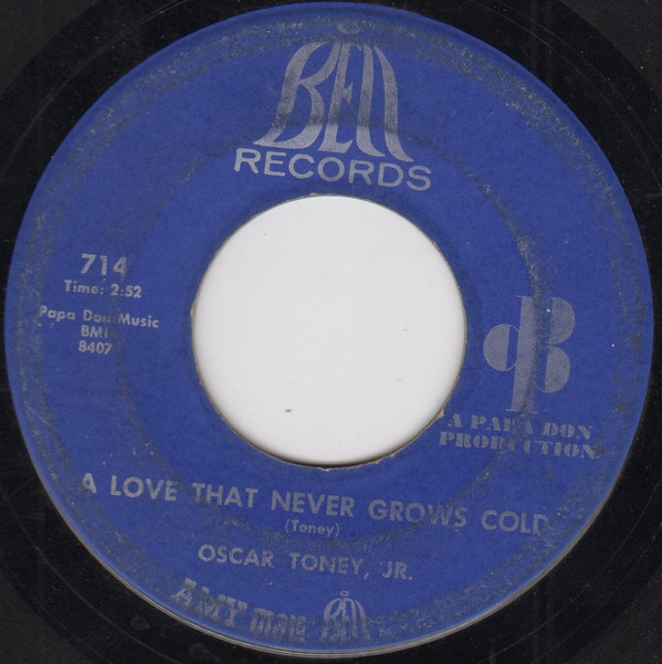 baixar álbum Oscar Toney Jr - Never Get Enough Of Your Love A Love That Never Grows Cold