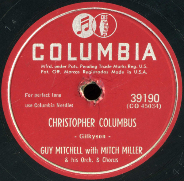 baixar álbum Guy Mitchell With Mitch Miller & His Orch & Chorus - Sparrow In The Tree Top Christopher Columbus