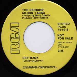 The Deirdre Wilson Tabac - Get Back / Angel Baby album cover