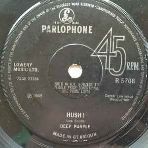 Deep Purple – Hush ! (1968, Solid Centre, Vinyl) - Discogs