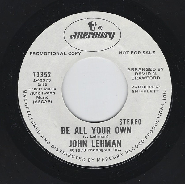 lataa albumi John Lehman - Be All Your Own