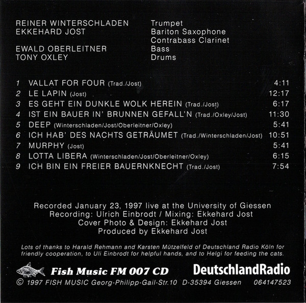 descargar álbum Ekkehard Jost, Reiner Winterschladen, Ewald Oberleitner, Tony Oxley - Deep