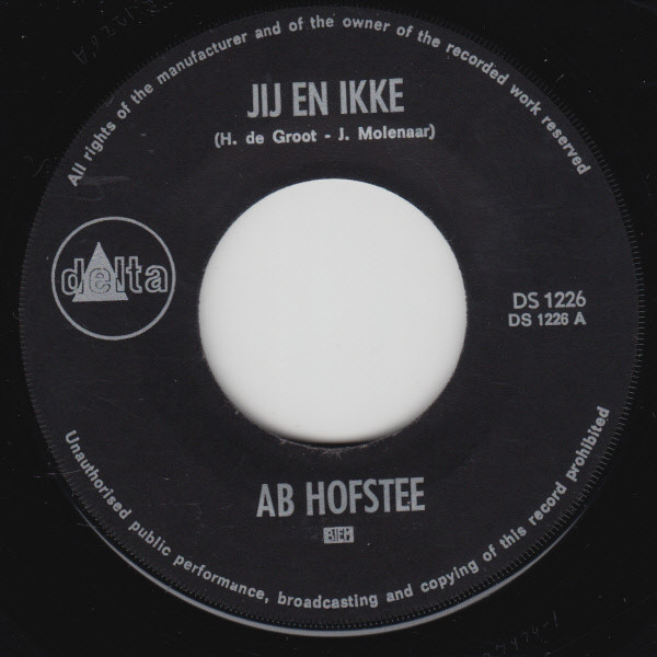 last ned album Ab Hofstee - Jij En Ikke