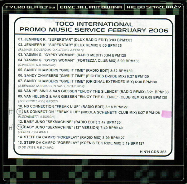 ladda ner album Various - ToCo International Promo Music Service February 2006
