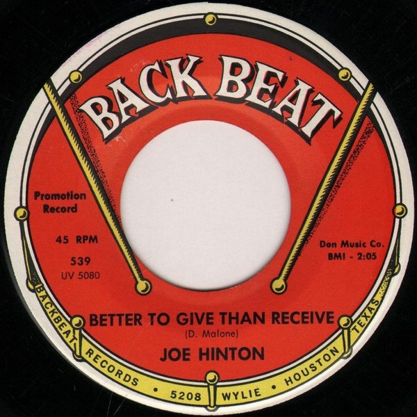 ladda ner album Joe Hinton - Theres No In Between Better To Give Than Receive