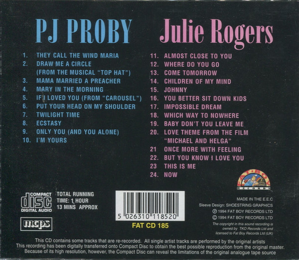 Album herunterladen PJ Proby & Julie Rogers - PJ Proby Julie Rogers