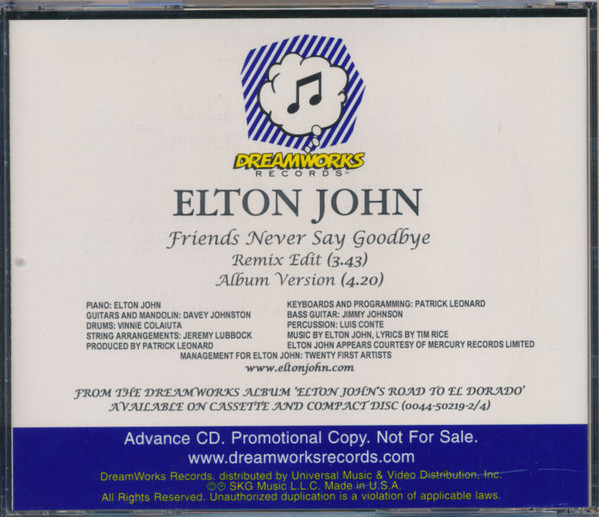 ladda ner album Elton John - Friends Never Say Goodbye