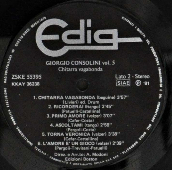 descargar álbum Giorgio Consolini - Chitarra Vagabonda Vol 5