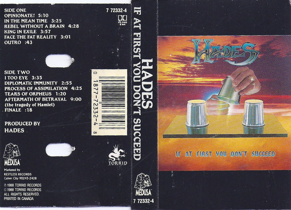 Hades – If At First You Don't Succeed (1988, Cassette) - Discogs