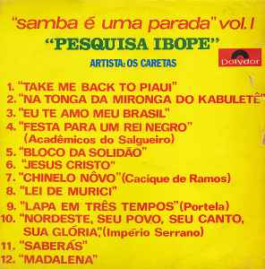 Os Caretas - Pesquisa Ibope (Samba É Uma Parada Vol. I) album cover