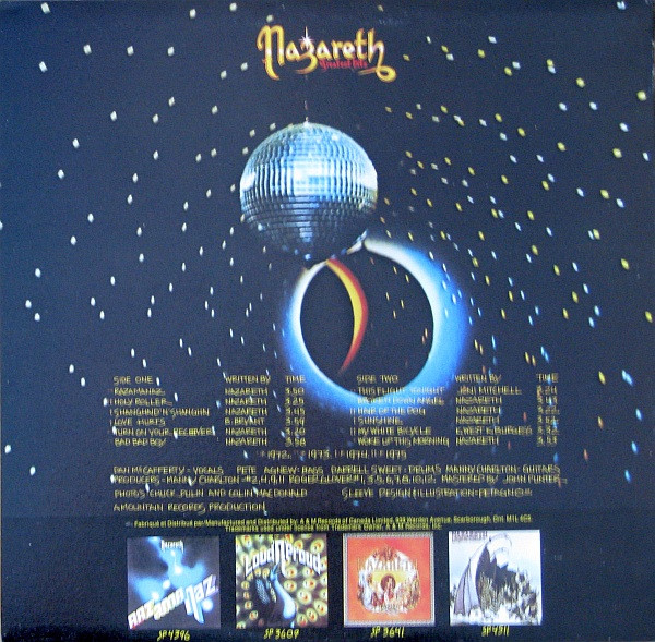 Nazareth - Greatest Hits | A&M Records (SP-9020) - 2