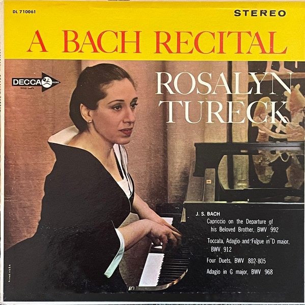 Rosalyn Tureck - A Bach Recital | Releases | Discogs