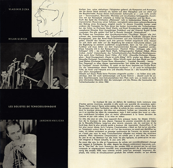 descargar álbum Various - Czechoslovak Jazz Soloists