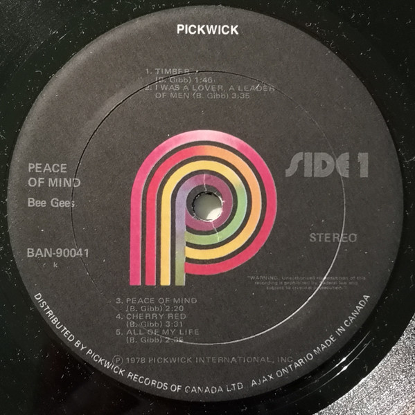 Bee Gees - Peace Of Mind | Pickwick (BAN-90041) - 3