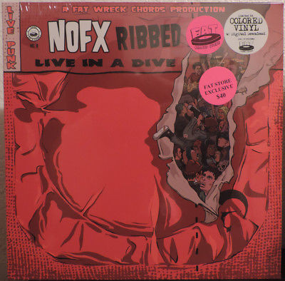 NOFX – Ribbed - Live In A Dive (2018, Yellow w/Green Pinwheel 