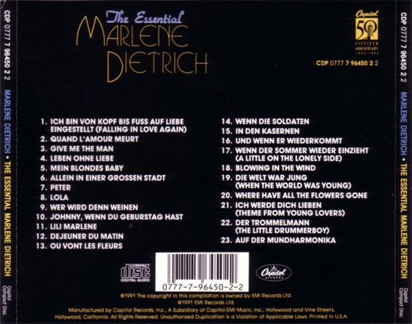 Album herunterladen Marlene Dietrich - The Essential Marlene Dietrich