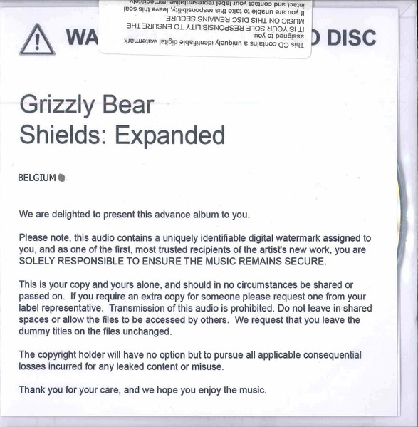 Grizzly Bear Shields B Sides 2013 180 g Vinyl Discogs