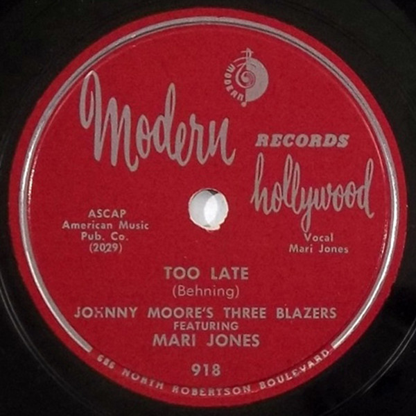 ladda ner album Johnny Moore's Three Blazers Featuring Mari Jones - Youre Gonna Be Sorry