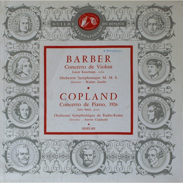 ladda ner album Barber Copland - Concerto de Violon Concerto de Piano