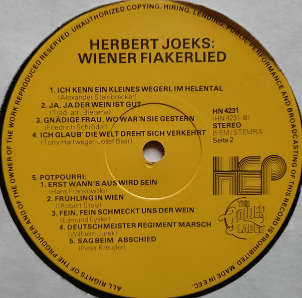 baixar álbum Herbert Joeks - Wiener Fiakerlied
