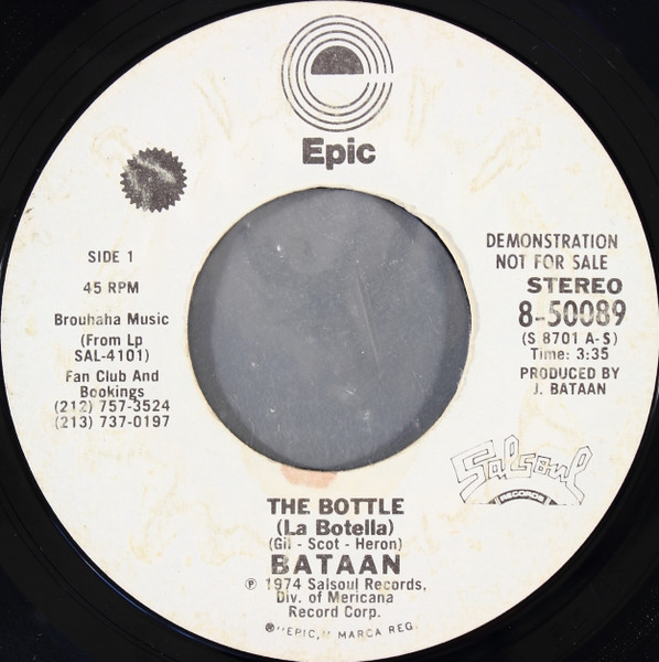 Bataan – The Bottle = La Botella (1974, Pitman Pressing, Vinyl