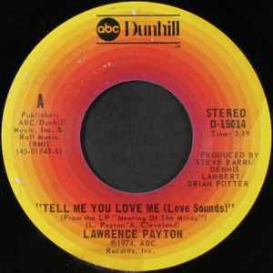 Lawrence Payton - Tell Me You Love Me (Love Sounds) album cover