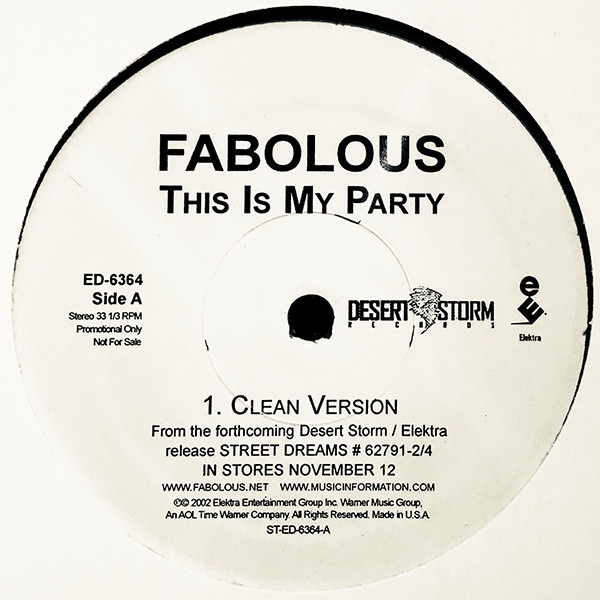 Fabolous – This Is My Party (2002, Vinyl) - Discogs