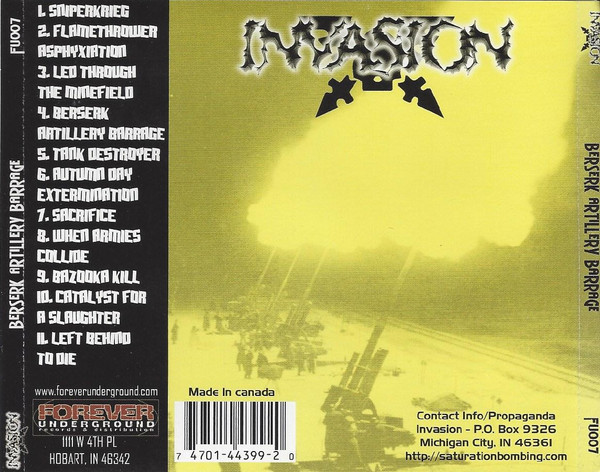 Album herunterladen Invasion - Berserk Artillery Barrage