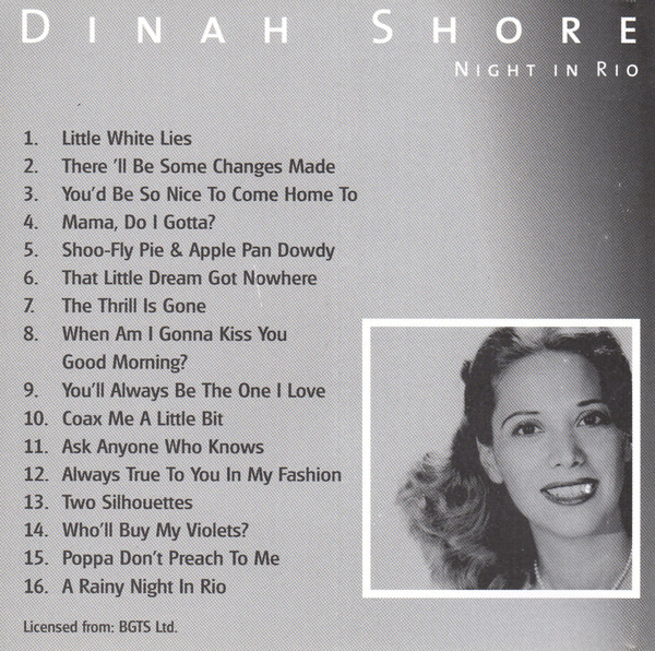 lataa albumi Dinah Shore - Night In Rio