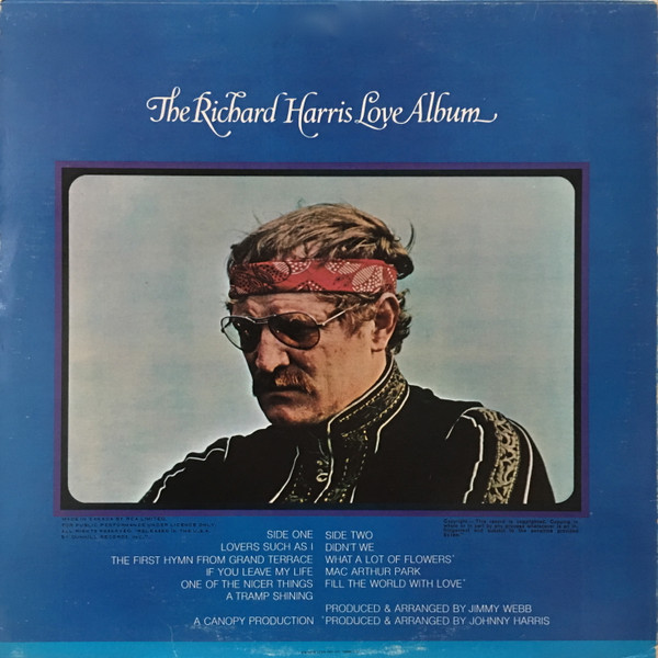 Richard Harris - The Richard Harris Love Album | ABC/Dunhill Records (DS-50074) - 2