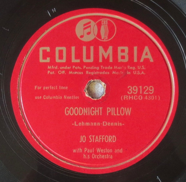 baixar álbum Jo Stafford With Paul Weston And His Orchestra - Goodnight Pillow Tennessee Waltz