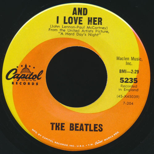 The Beatles And I Love Her If I Fell 1964 Vinyl Discogs 